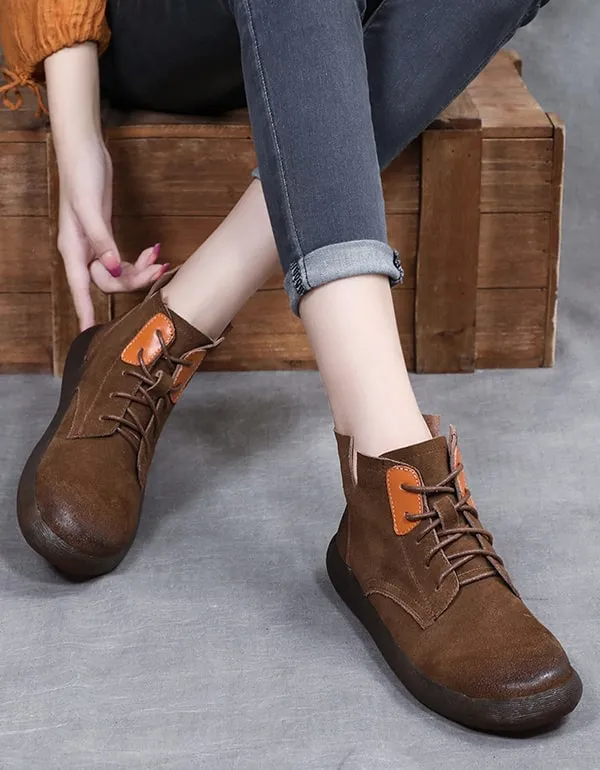 Suede Spring Autumn Comfortable Short Boots