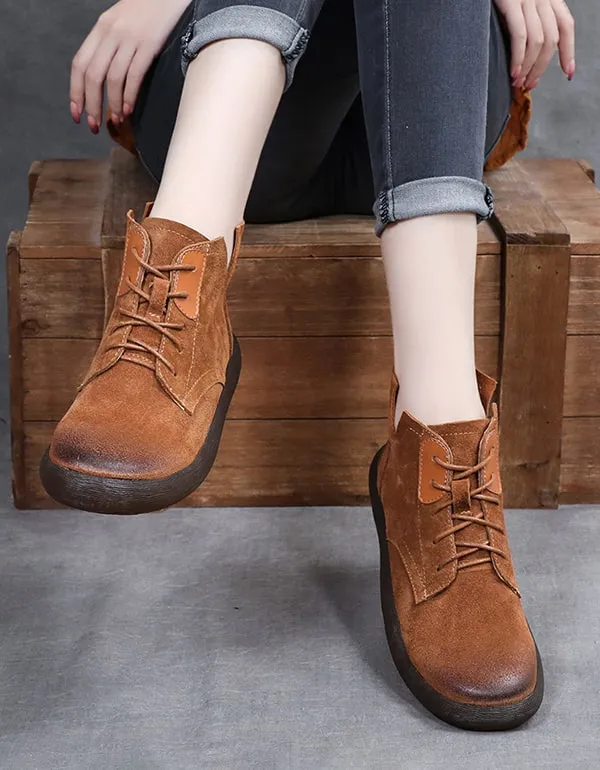 Suede Spring Autumn Comfortable Short Boots