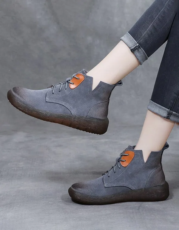 Suede Spring Autumn Comfortable Short Boots