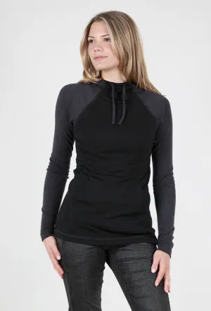 Thermal Drape Hood Base Layer, Charcoal/Black