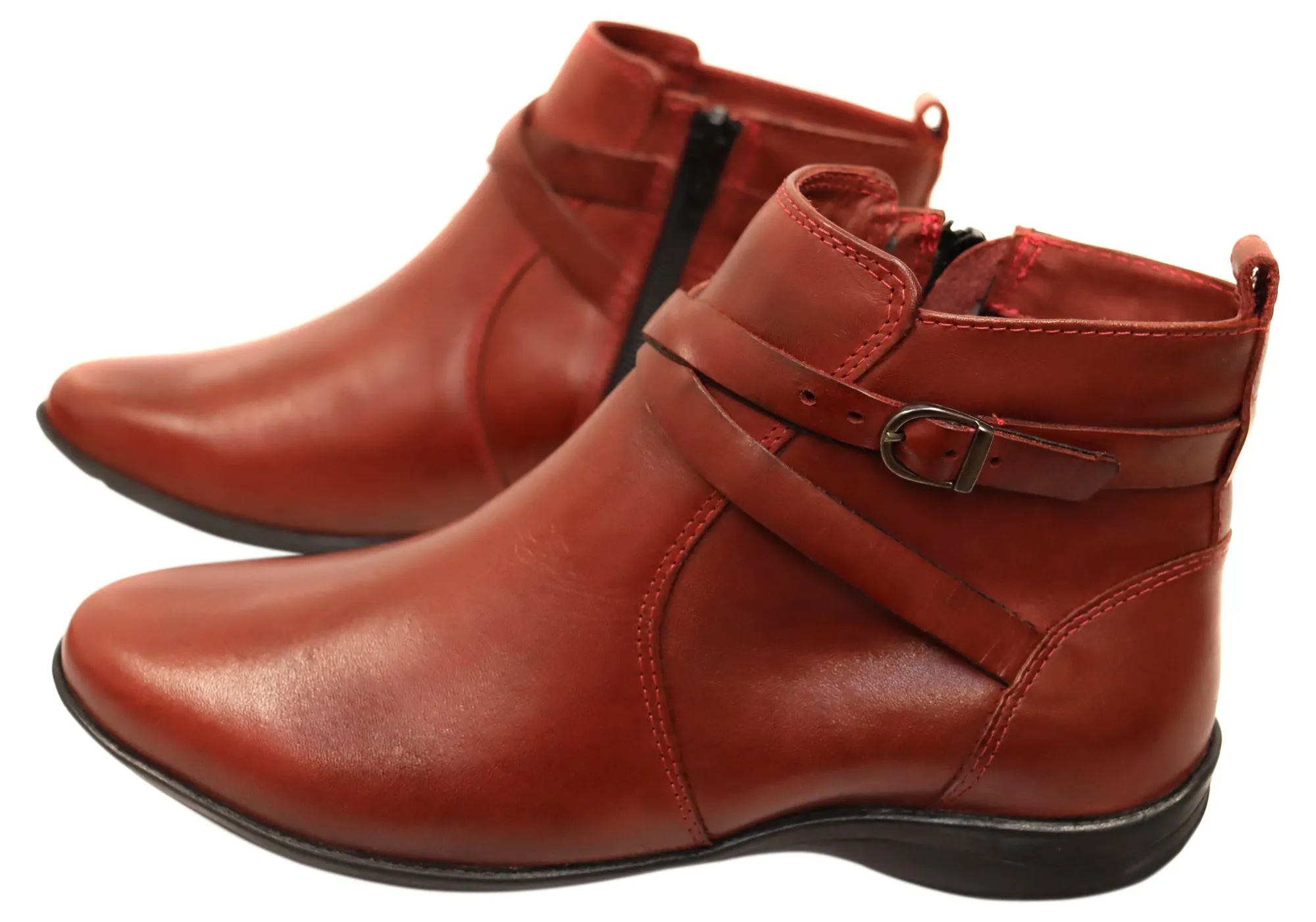 Via Paula Nancy Womens Comfortable Brazilian Leather Ankle Boots