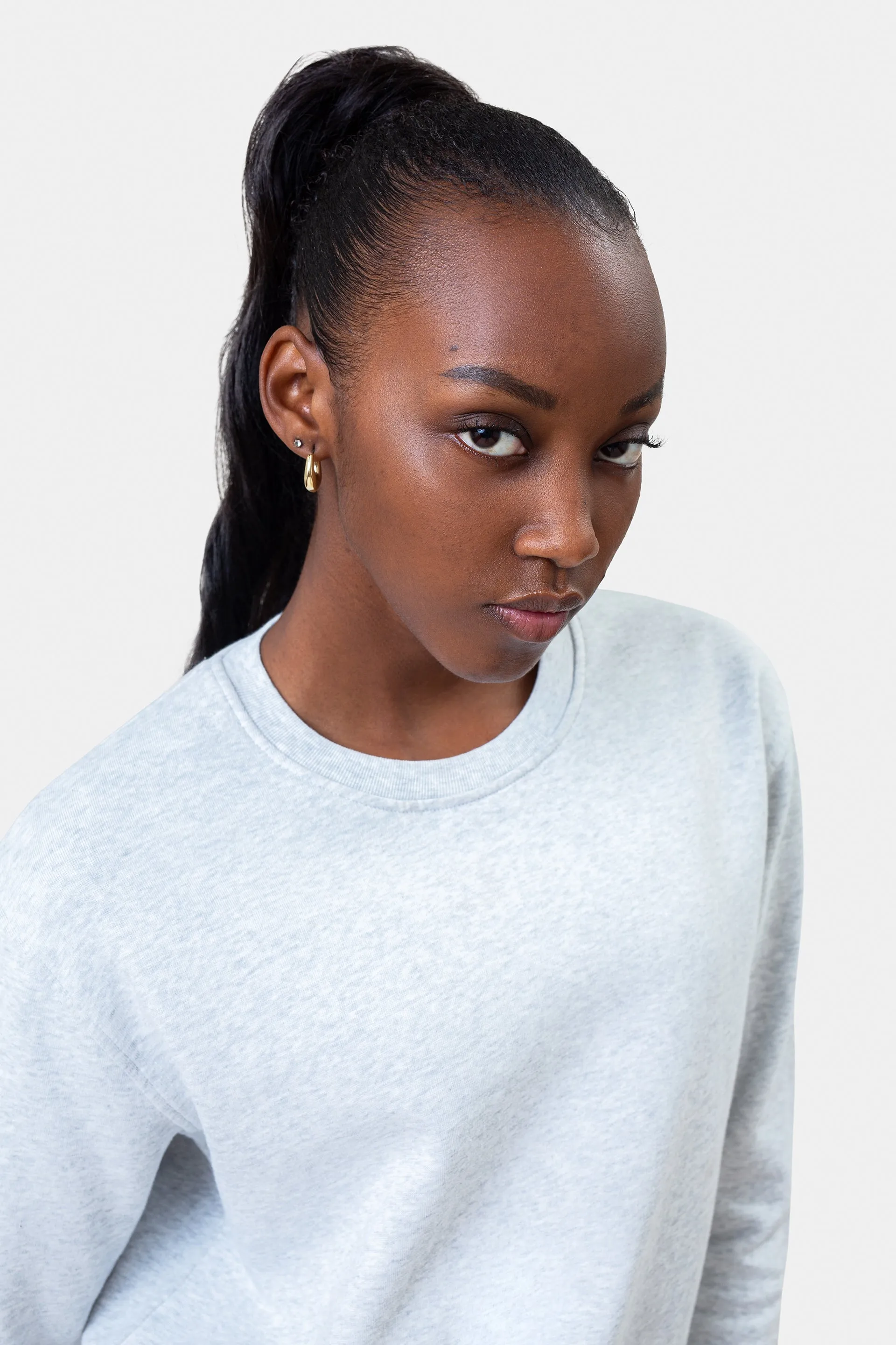 Women Classic Organic Crew - Faded Grey